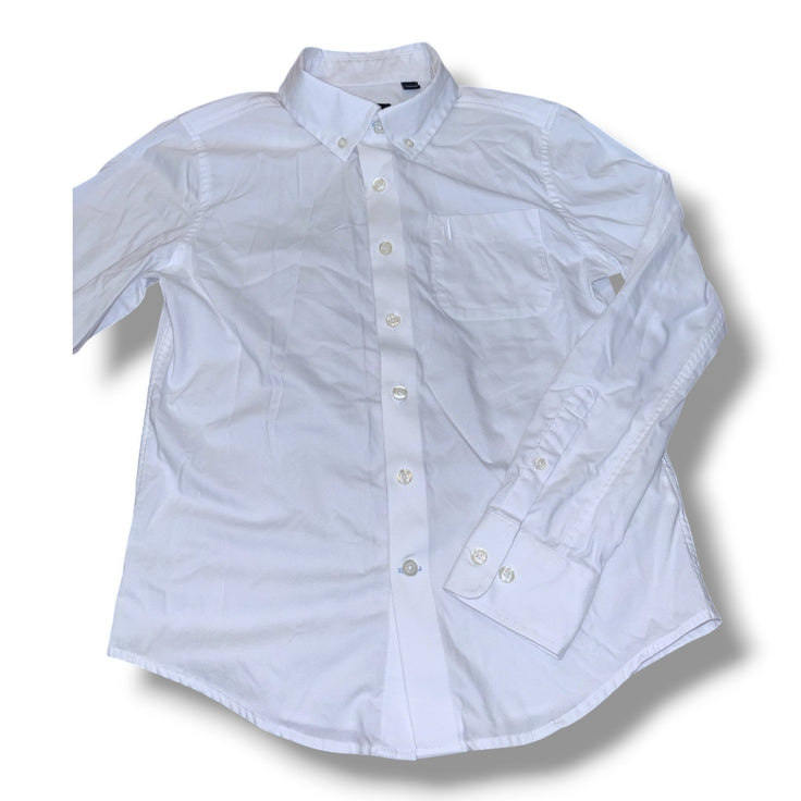 Size 10 Johnnie-O white button-up shirt Default Title / 10 / Boy