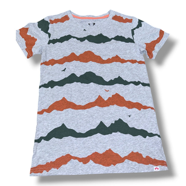 Size 12 Appaman gray tee w/ orange/green mountain stripes Default Title / 12 / Boy