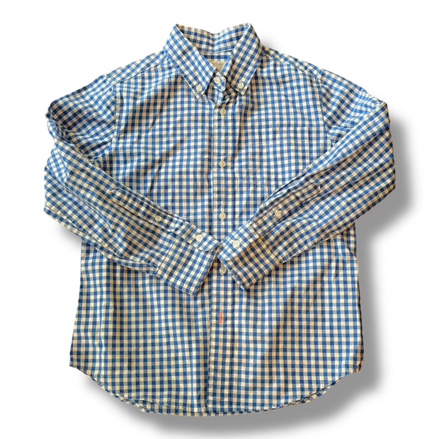 Size 8 Crewcuts Blue White Check Longsleeve Default Title / 8 / Boy