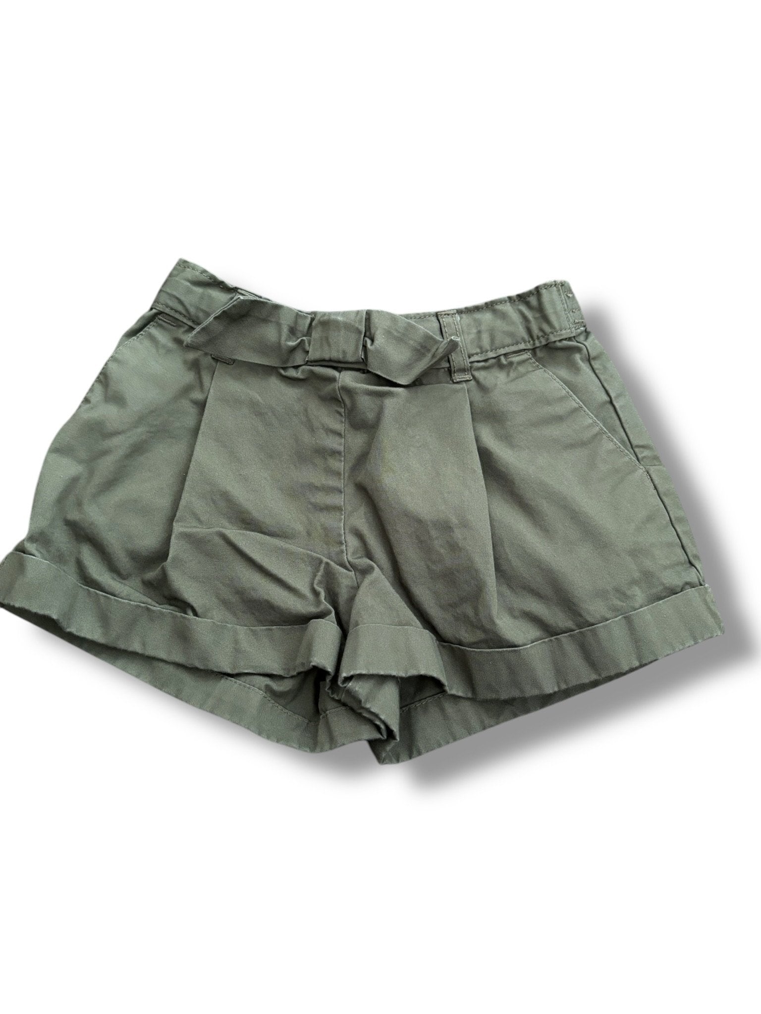 Size 12-18 months Janie and Jack hunter green pull-on shorts with bow Default Title / 12-18 month / -