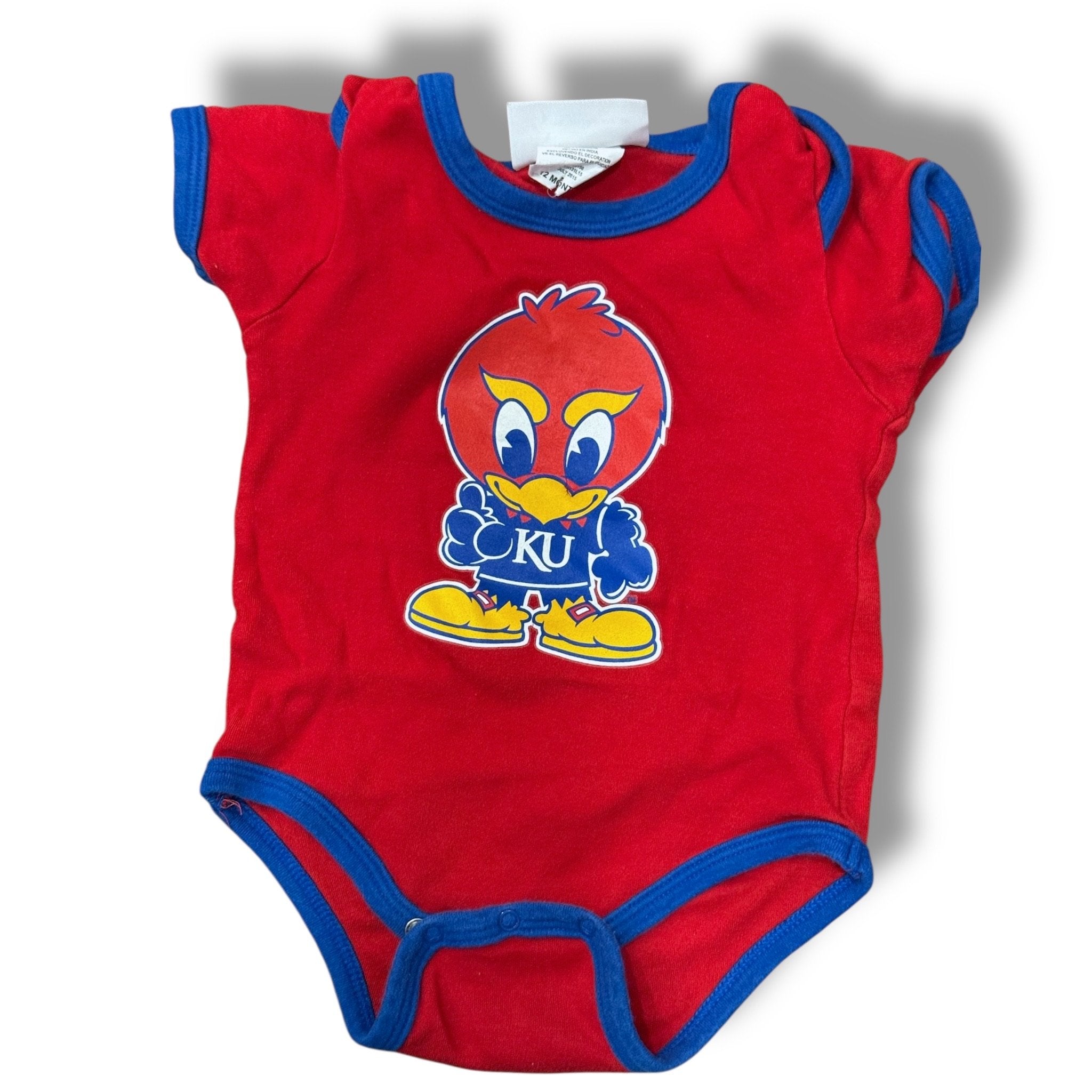 Size 12 Month Red Baby Jay Onesie Default Title / 12 / -