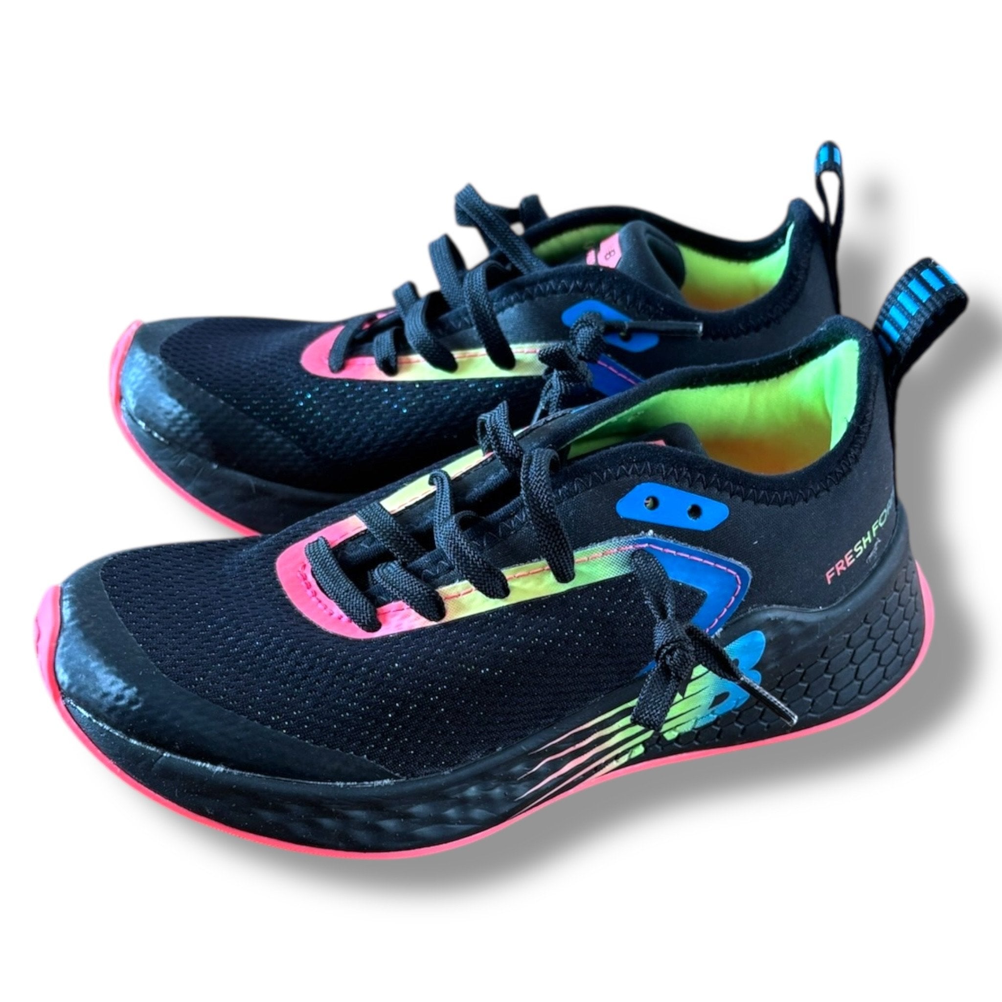 Size Toddler 12.5 New Balance black slip-on sneakers W/ neon accents Default Title / Toddler / -