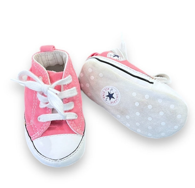 Size 3 infant Converse pink crib shoes Default Title / 3 / -