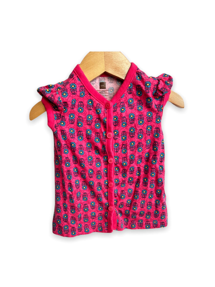Size 6-12 month Tea Collection pink button down dress Default Title / 6-12 month / Girl