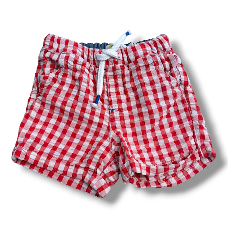 Size 12-18 month Boden red and white gingham pull on shorts Default Title / 12-18 month / -