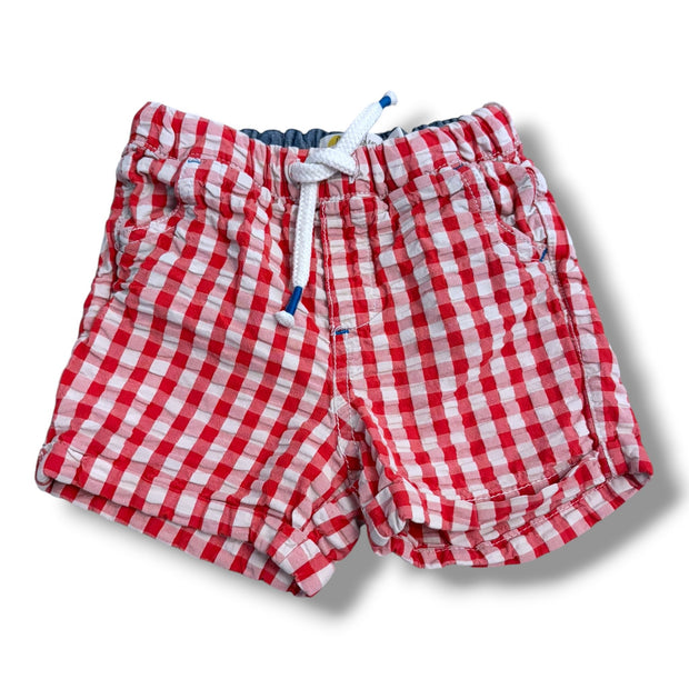 Size 12-18 month Boden red and white gingham pull on shorts Default Title / 12-18 month / -