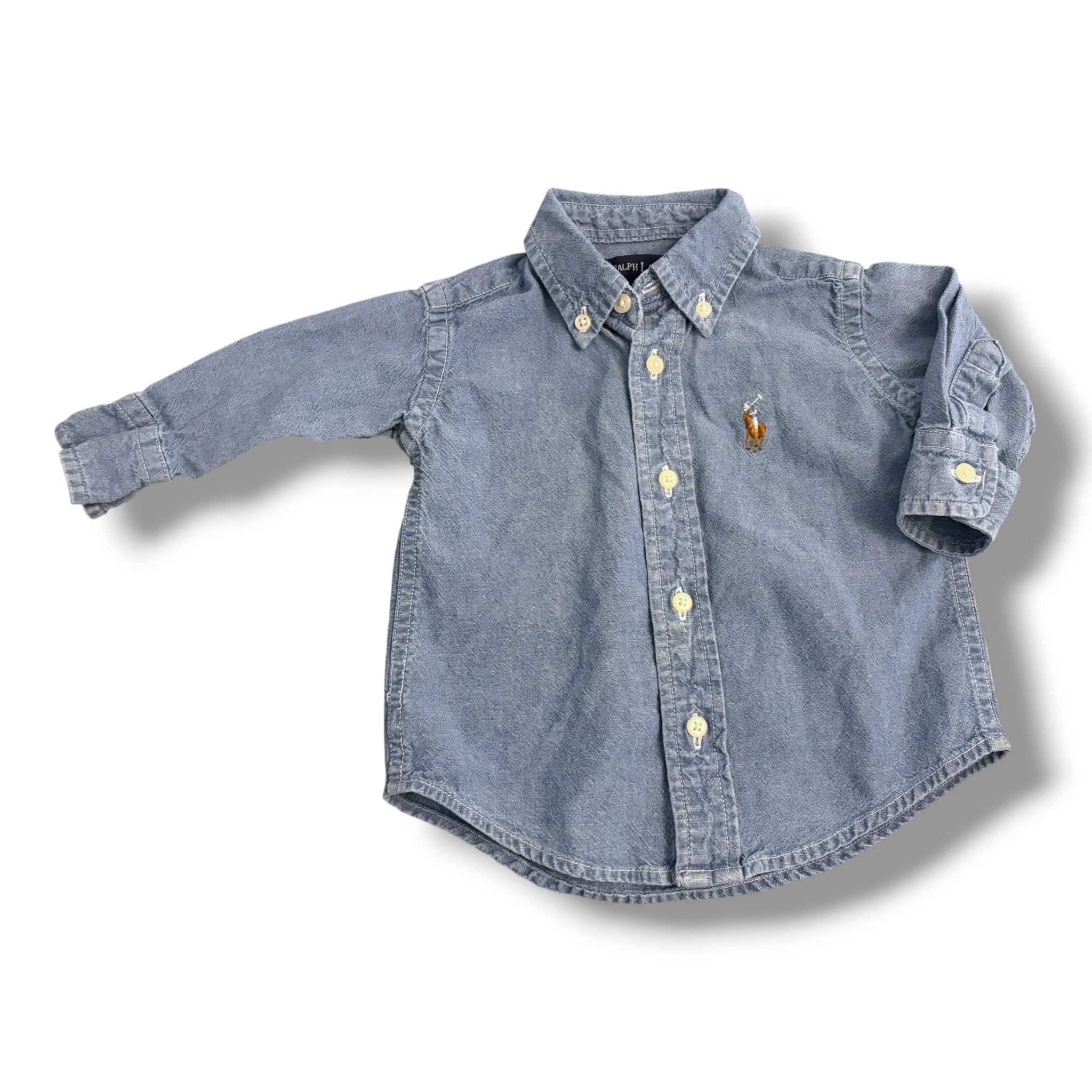Size 3-6 month Ralph Lauren chambray button down Default Title / 3-6 month / -