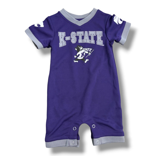 Size 0-3 month Colosseum purple K-State romper Default Title / 0-3 month / -