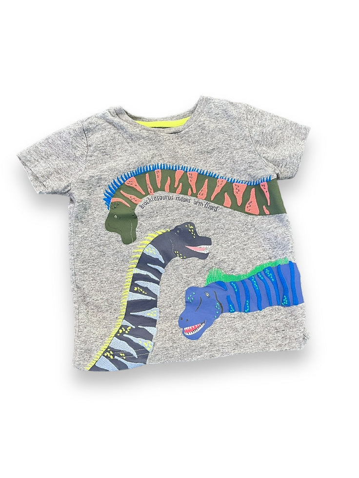 Size 2/3 Boden Gray Shirt with Dinosaurs Default Title / 3-Feb / Boy