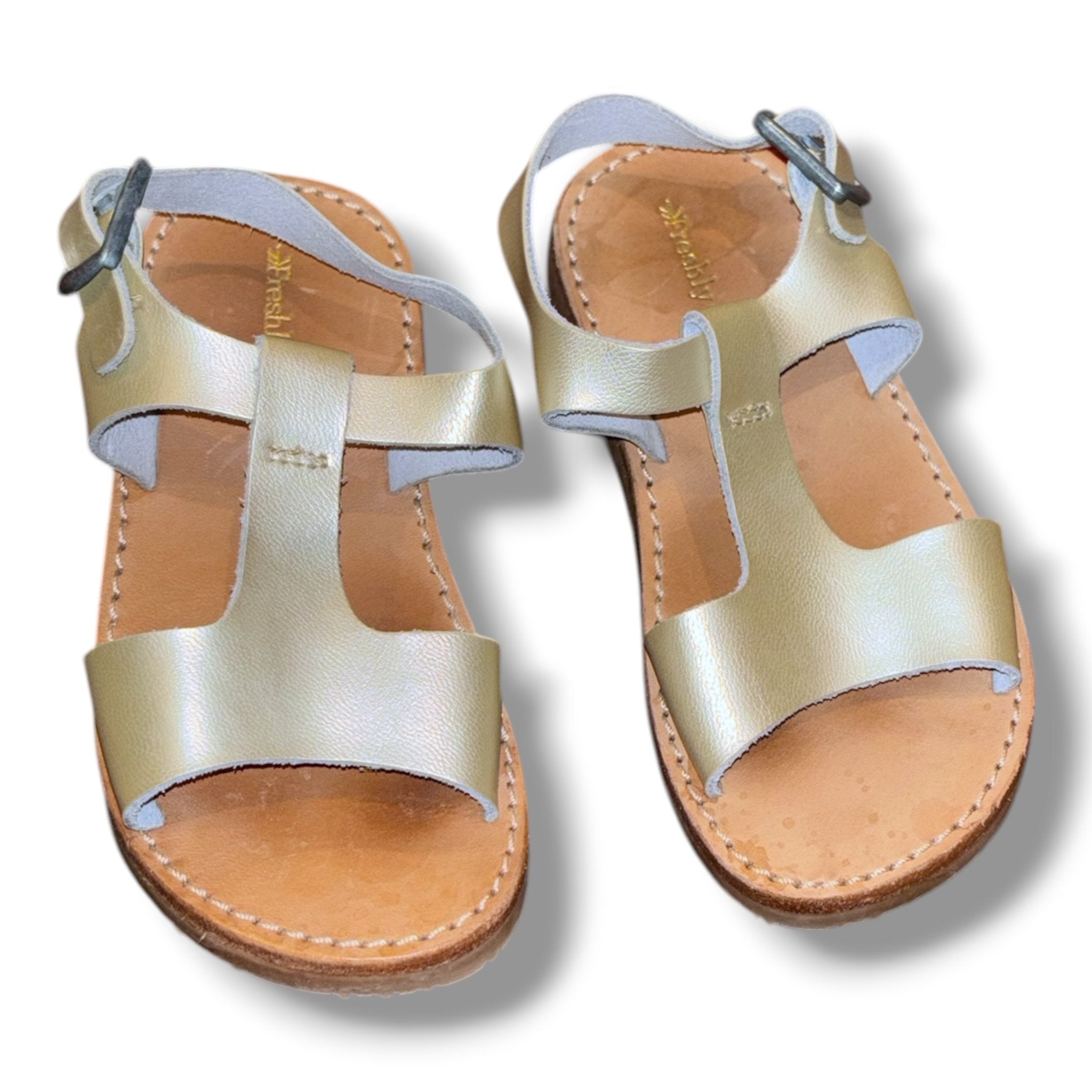 Size Toddler 7 Freshly Picked gold leather sandals Default Title / Toddler / -