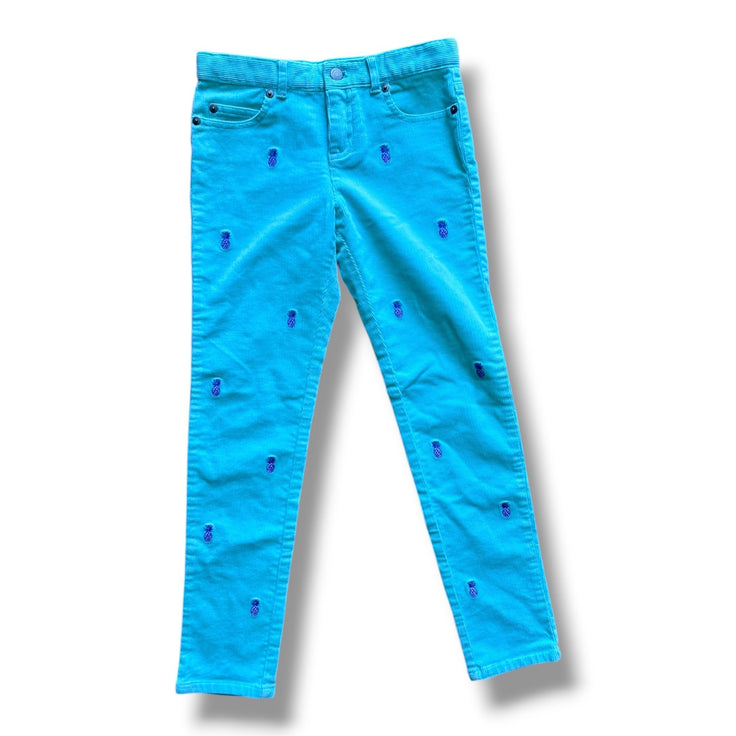 Size 8 Vineyard Vines mint green corduroy pants with lavender pineapples Default Title / 8 / Girl