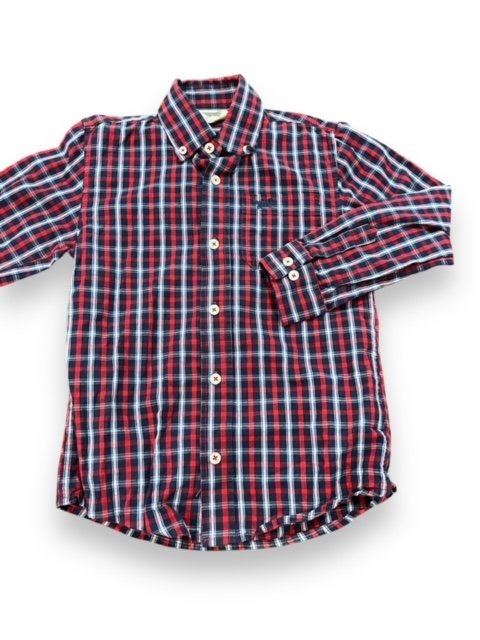 Size 4 Ralph Lauren navy/red/white plaid button up Default Title / 4 / Boy