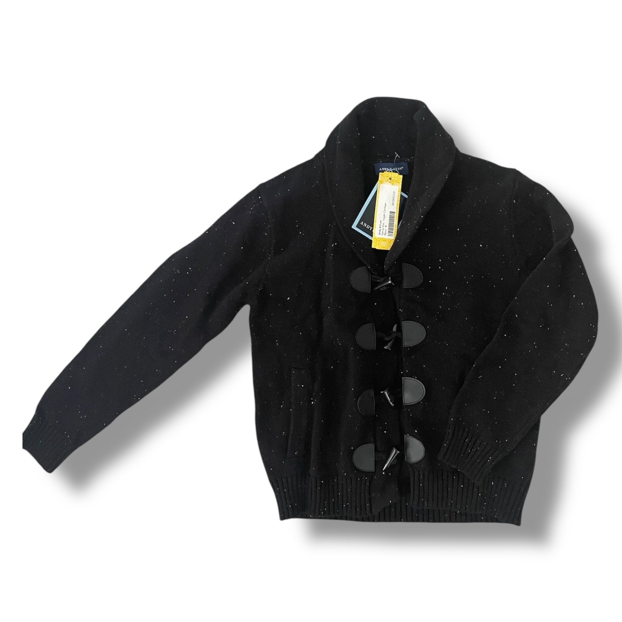 Size 8 Andy & Evan black toggle cardigan NWT Default Title / 8 / Boy
