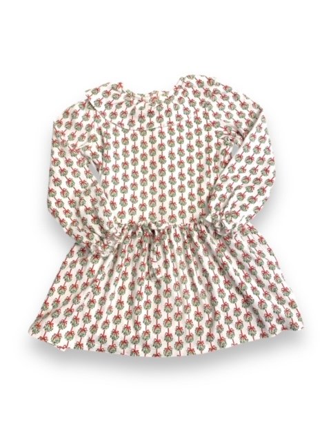 Size 3 Lila and Hayes mistletoe drop waist dress with tie front Default Title / 3 / Girl