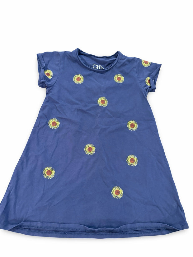Size 4 Chaser navy dress with sunflowers Default Title / 4 / Girl