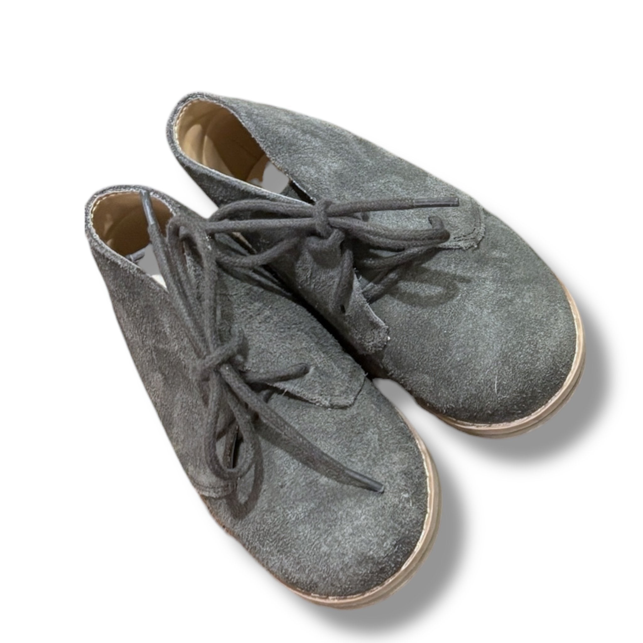 Size Toddler 7 gray suede lace up boots Default Title / Toddler / -