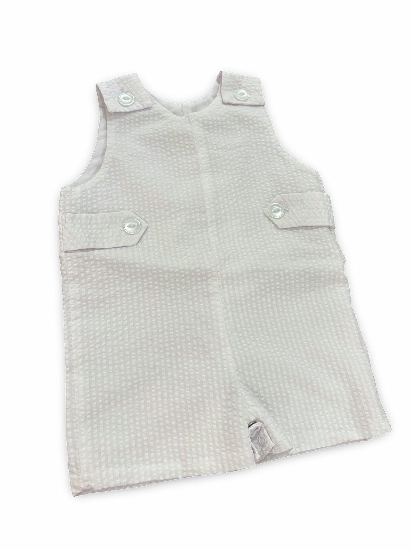 Size 18-24 month TBBC white seersucker romper Default Title / 18-24 month / -