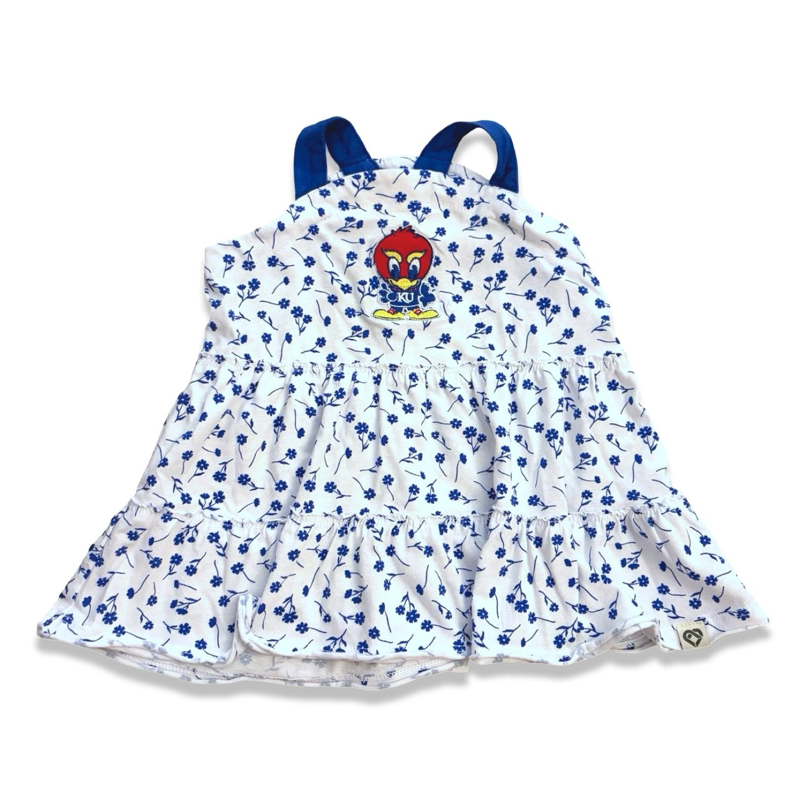 Size 6-12 month Colosseum white and blue floral dress with Baby J Default Title / 6-12 month / -