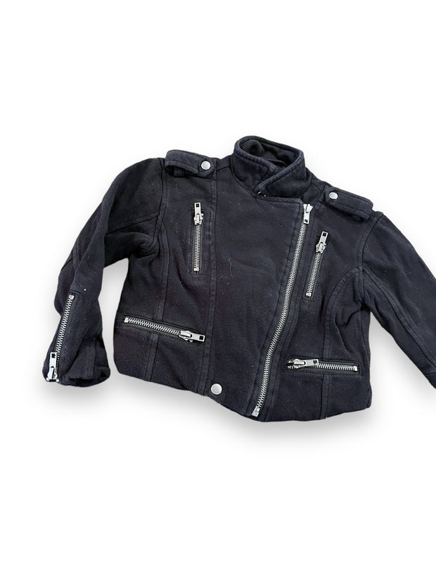 Size 3 Chaser black knit zipper jacket Default Title / 3 / Girl