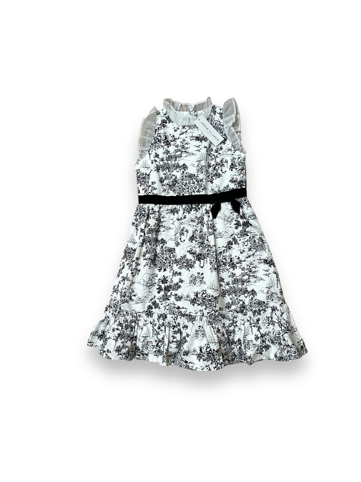 Size 6 Janie and Jack black and cream dress, NWT Default Title / 6 / Girl
