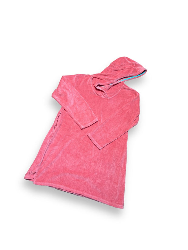 Size 8/10 Garnet Hill pink long sleeve hooded terry cover-up Default Title / 10-Aug / Girl