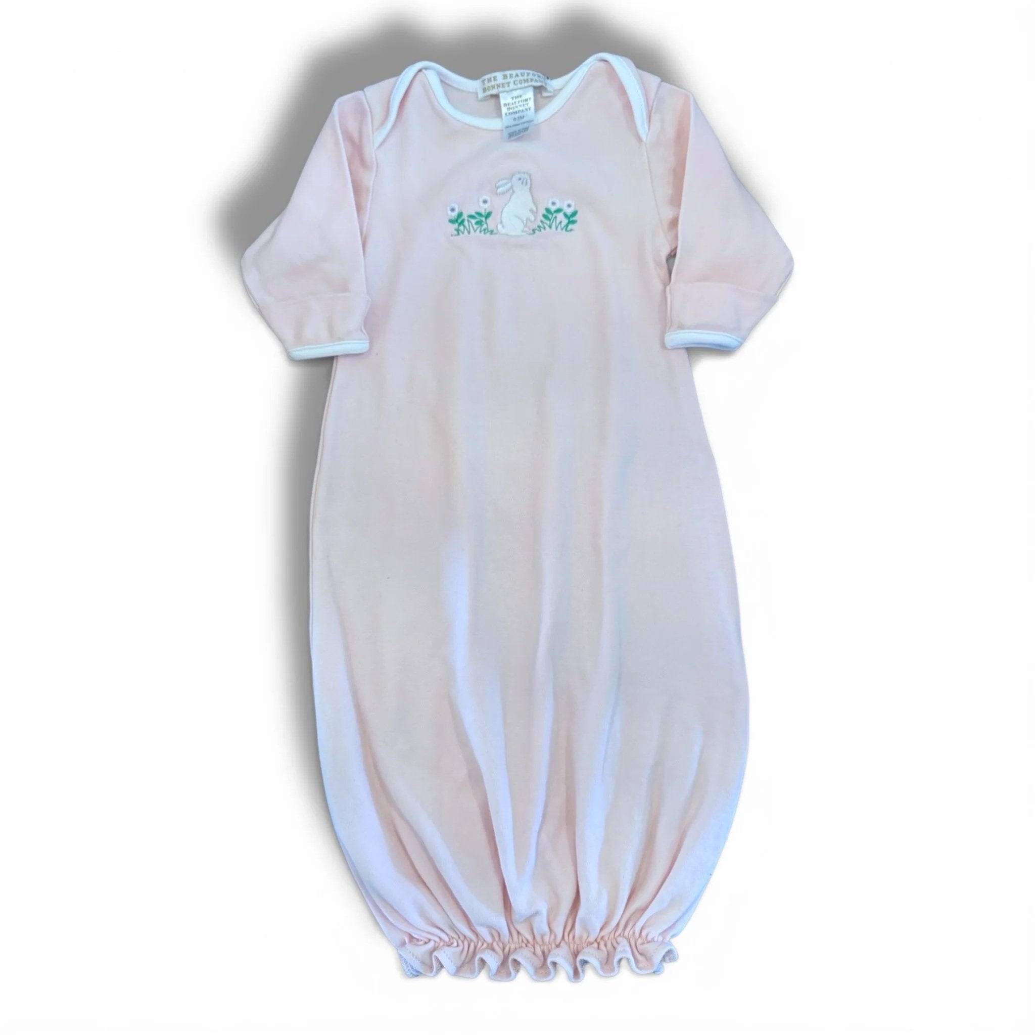 Size 0-3 month TBBC light pink bunny sleeper gown Default Title / 0-3 month / Girl