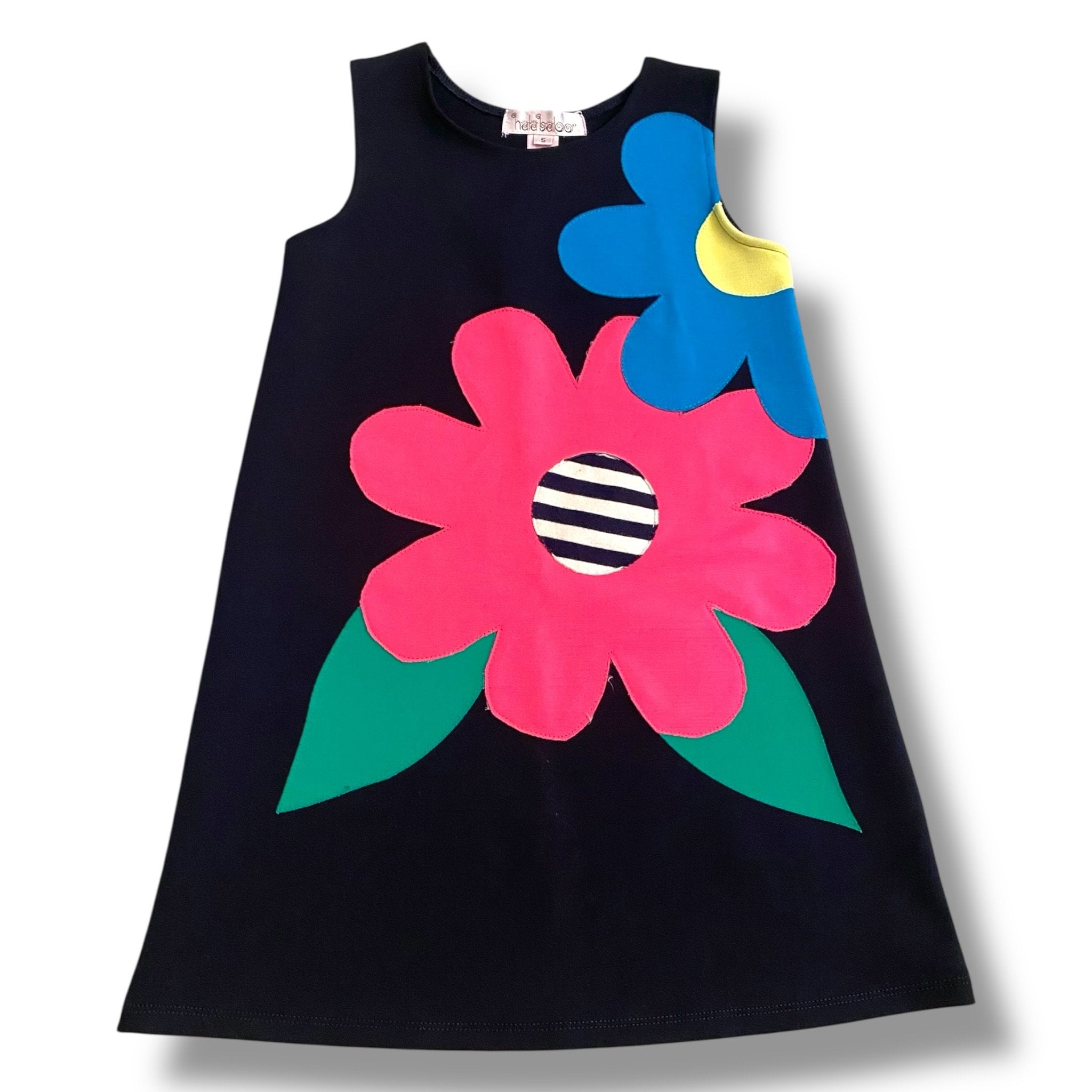 Size 6 Hala Baloo navy sleeveless dress with bright flowers Default Title / 6 / Girl