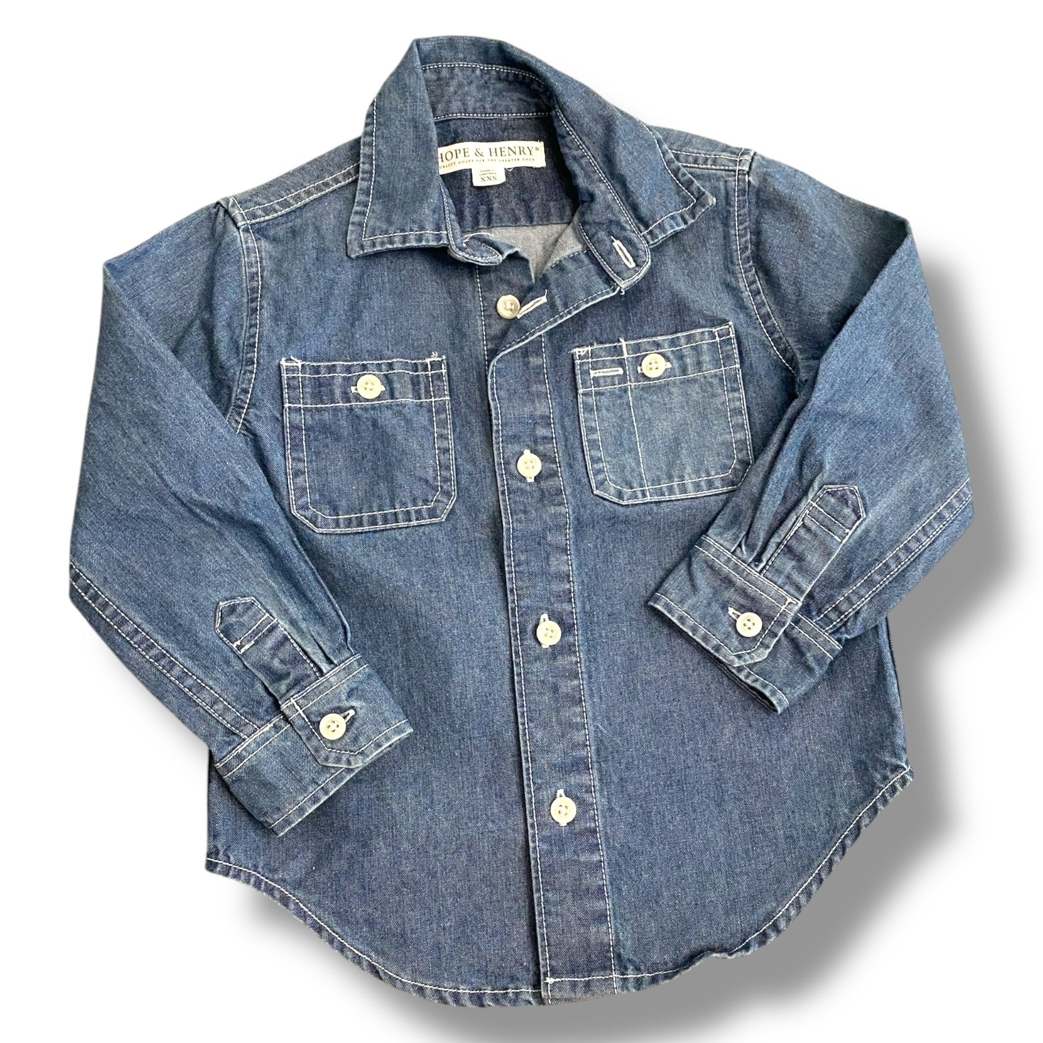 Size XXS Hope and Henry denim button down Default Title / XXS / Boy