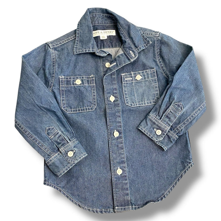 Size XXS Hope and Henry denim button down Default Title / XXS / Boy