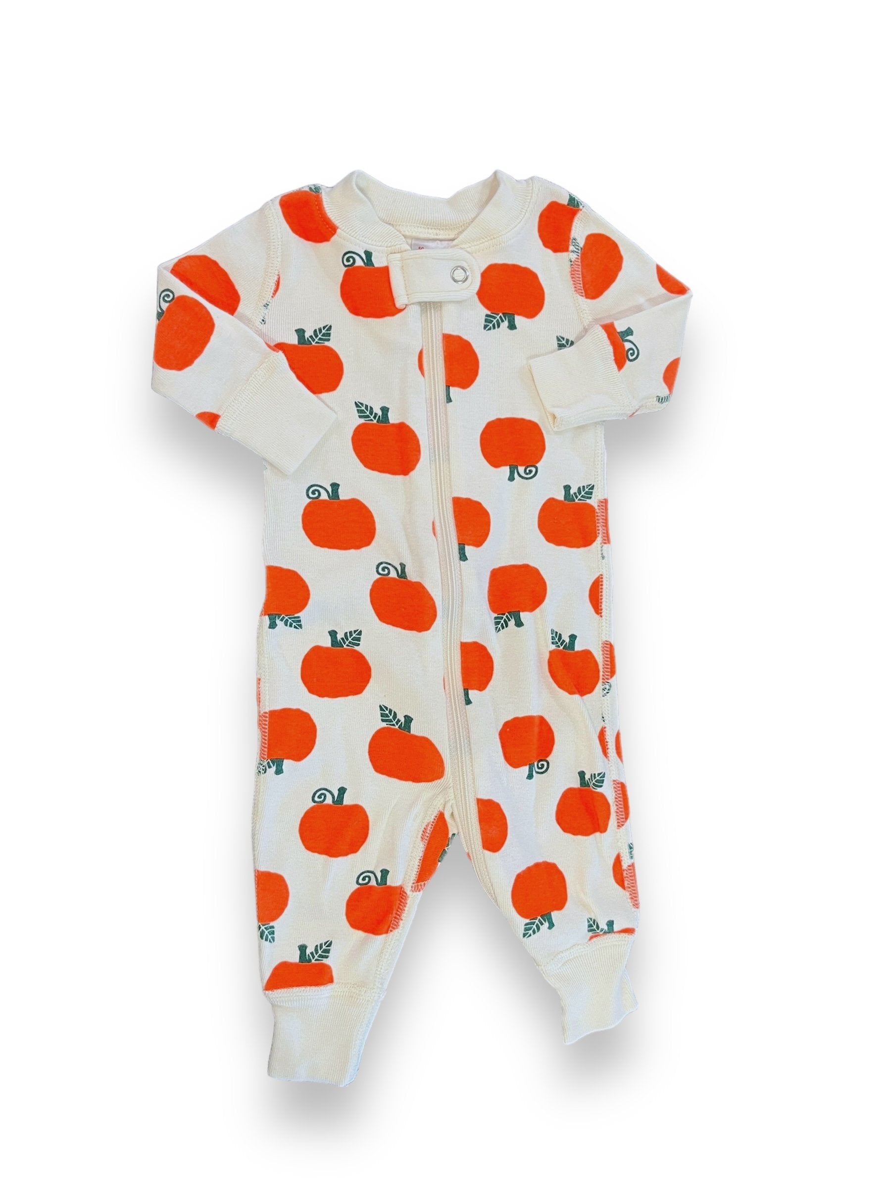 Size 0-3 month Hanna Andersson cream with pumpkin sleeper Default Title / 0-3 month / -