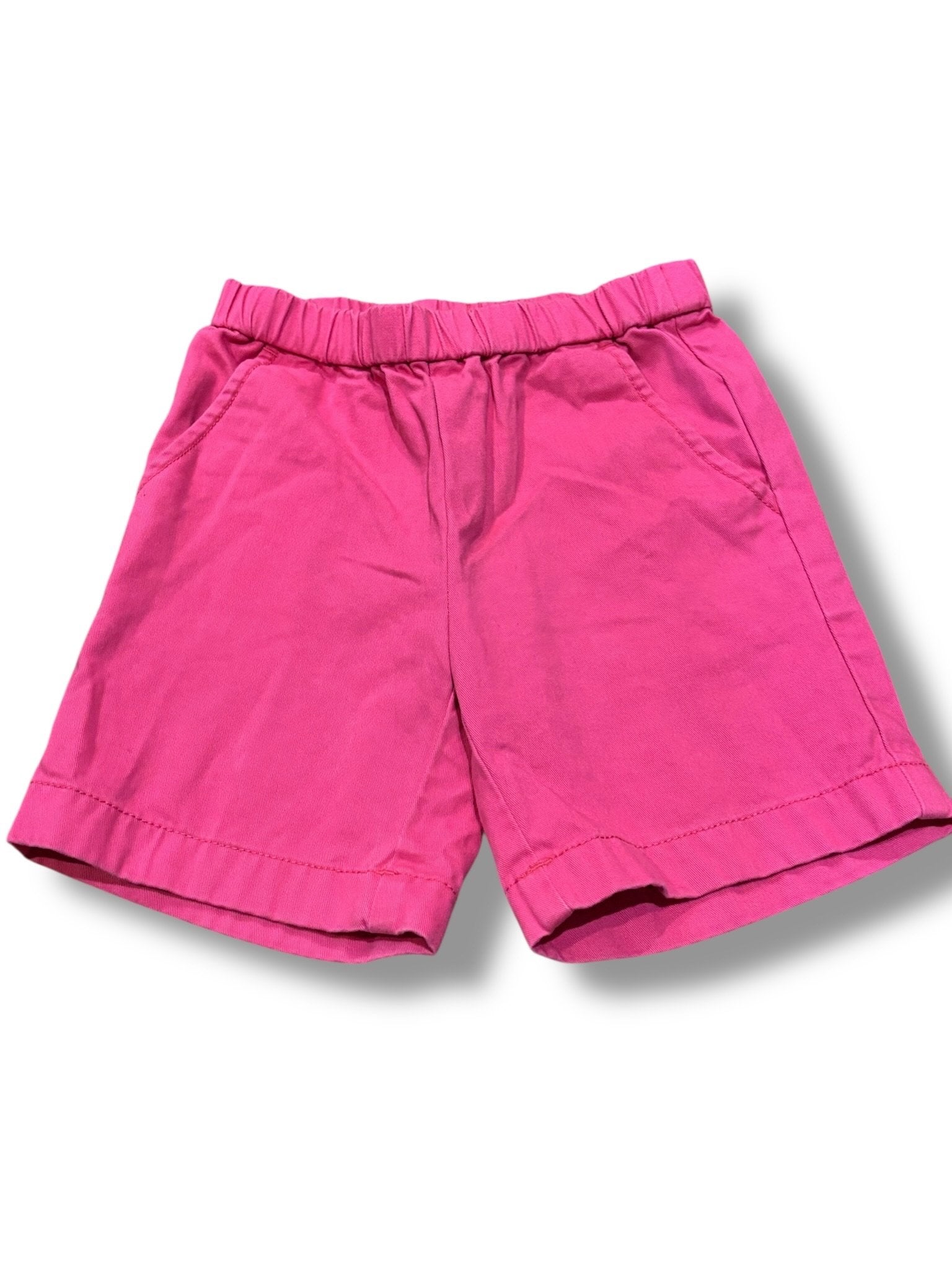 Size 4 Hanna Andersson hot pink pull-on chino shorts Default Title / 4 / Girl