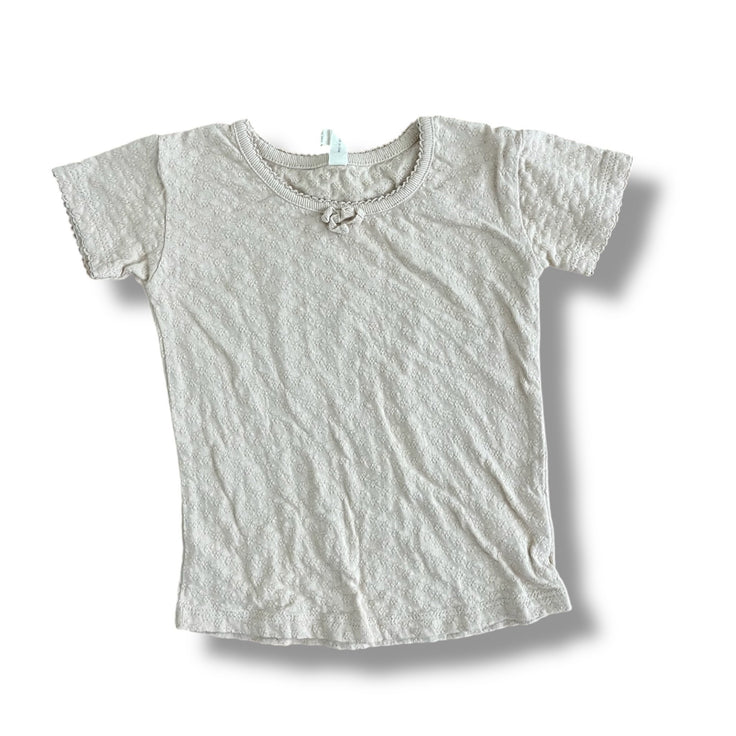 Size 18-24 month Quincy Mae light pink pointelle shirt Default Title / 18-24 month / Girl