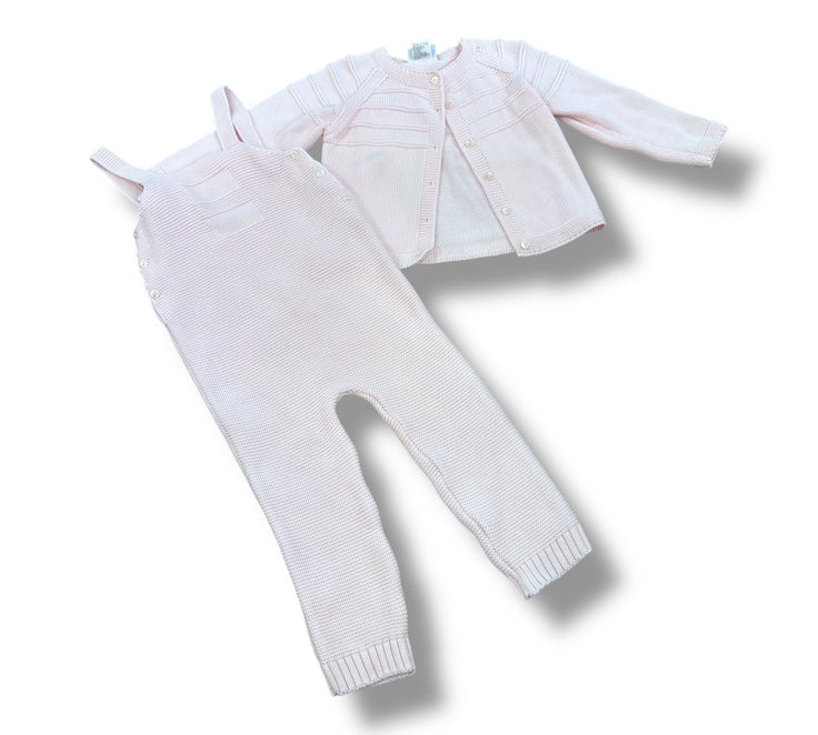 Size 2T Dani pale pink knit set - longall and cardigan Default Title / 2 / Girl