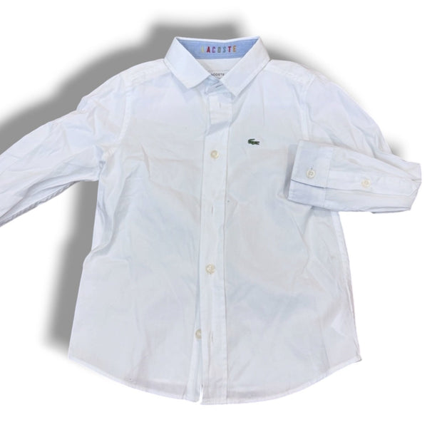 Size 4 Lacoste white long sleeve button down Default Title / 4 / Boy
