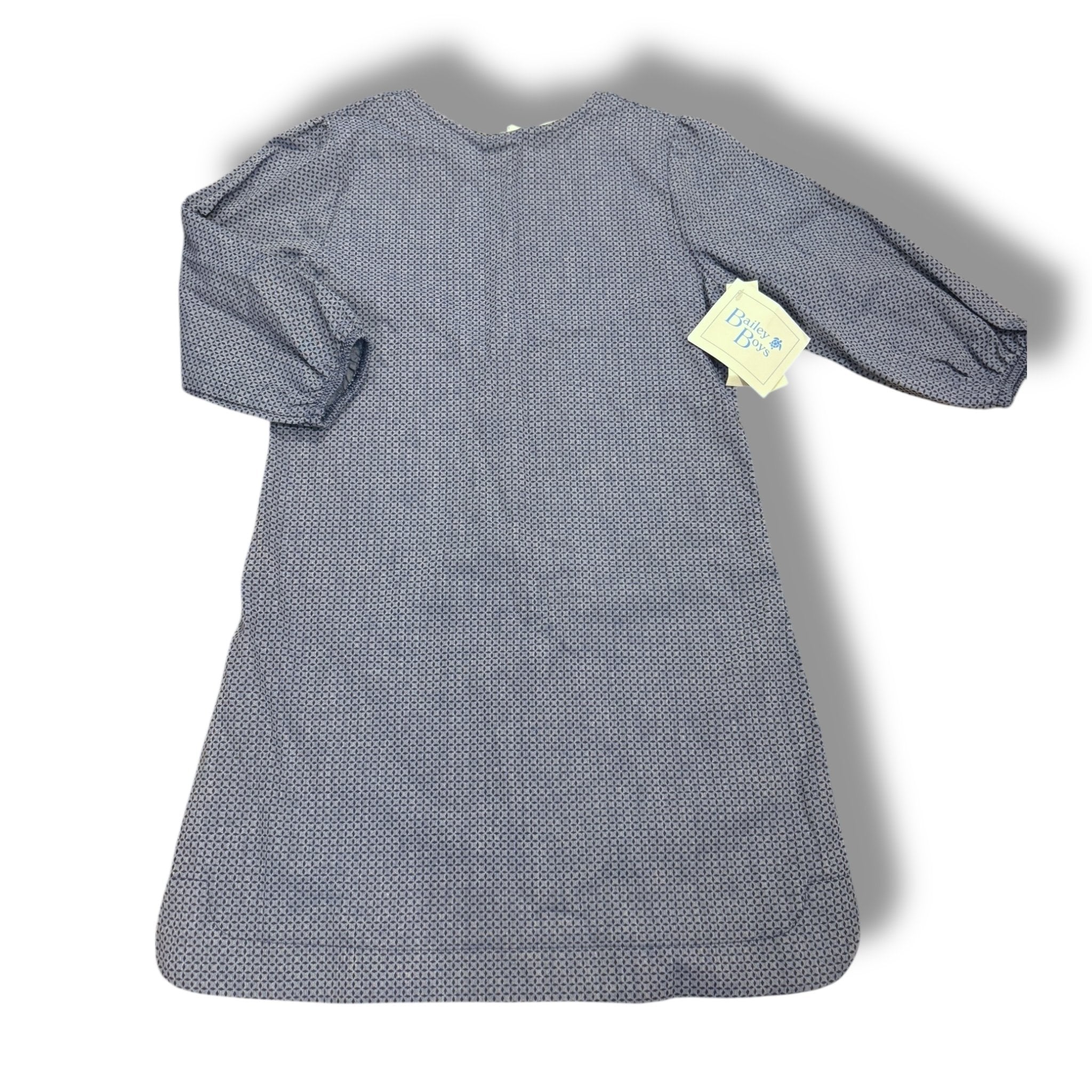 Size 8 Bailey Boys blue long sleeve tunic dress with blue diamond pattern - NWT Default Title / 8 / Girl