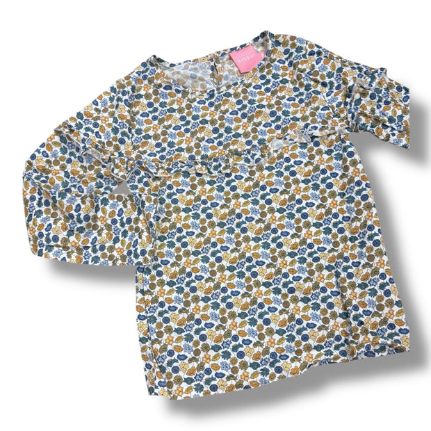 Size 10 Bisby blue and yellow floral long sleeve top Default Title / 10 / Girl