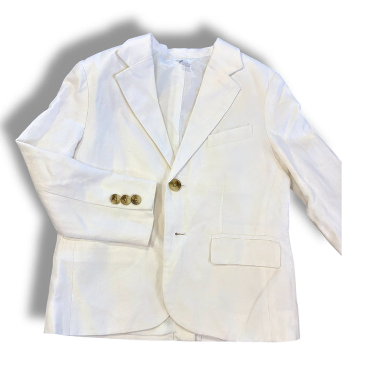 Size 4 Janie and jack white linen blazer Default Title / 4 / Boy