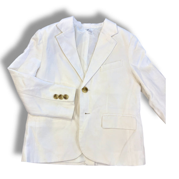 Size 4 Janie and jack white linen blazer Default Title / 4 / Boy