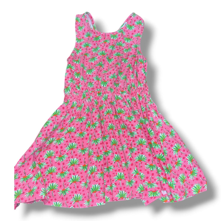 Size 5 Mayoral pink knit tank dress w/ palm trees Default Title / 5 / Girl