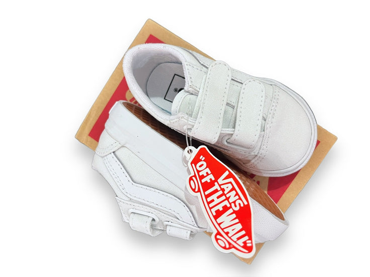 Size 4 toddler Vans white velro shoes- new in box Default Title / 4 / -