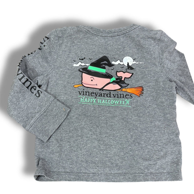 Size 2 Vineyard vines grey long sleeve witch whale tee Default Title / 2 / -