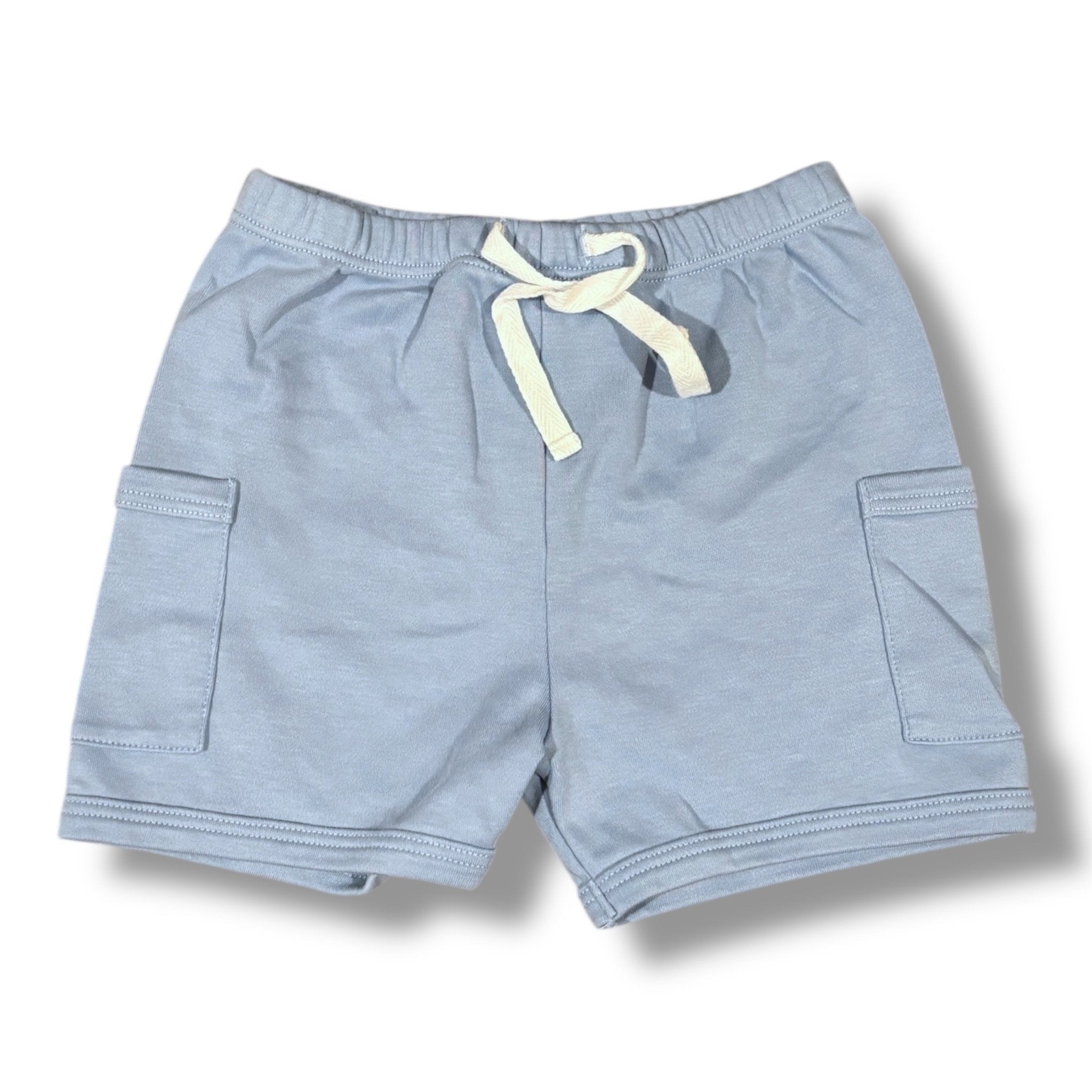 Size 18 month Bella Bliss light blue Pima cotton shorts w/ side pockets (faux draw-string) Default Title / 18 month / Boy