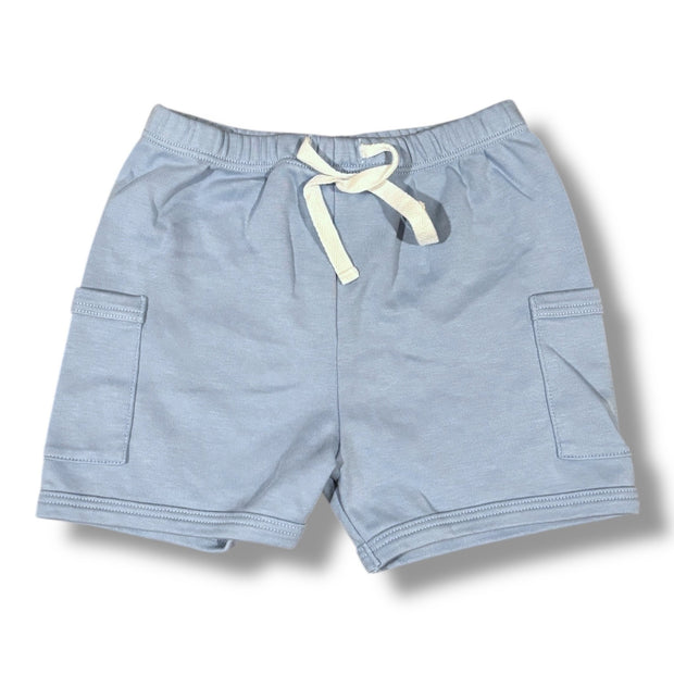 Size 18 month Bella Bliss light blue Pima cotton shorts w/ side pockets (faux draw-string) Default Title / 18 month / Boy