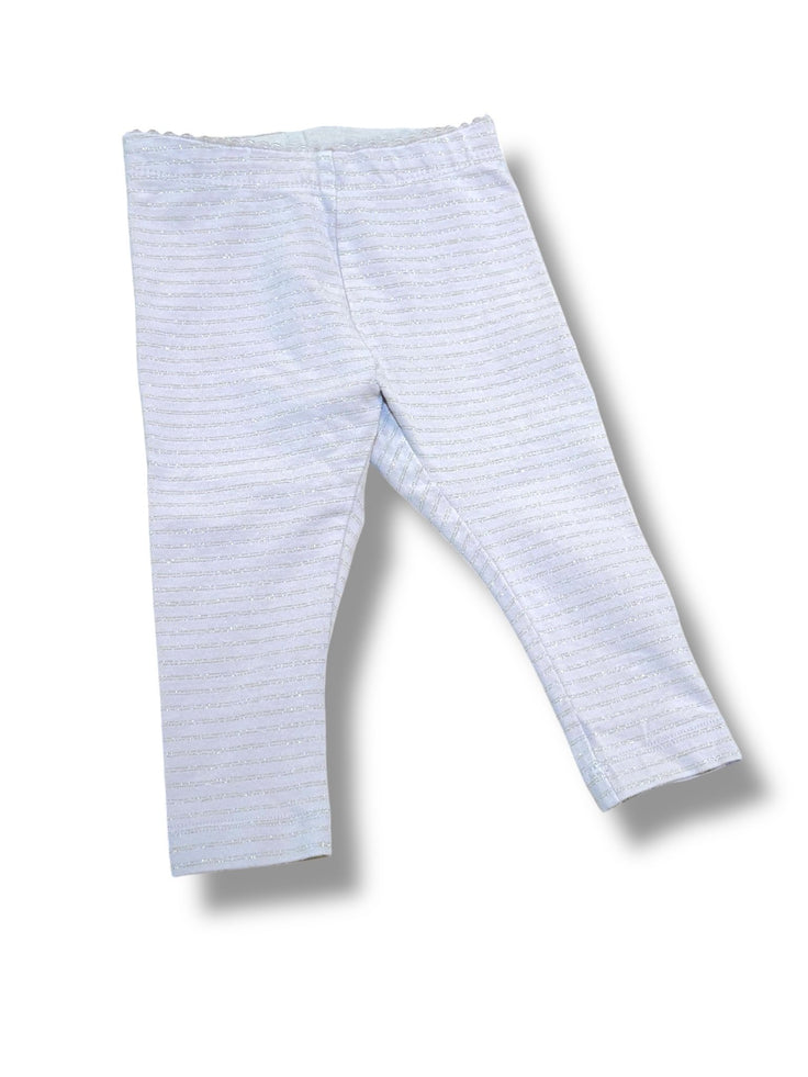 Size 3-6 month Tea Collection dusty lavender leggings with gold thread stripes Default Title / 3-6 month / Girl
