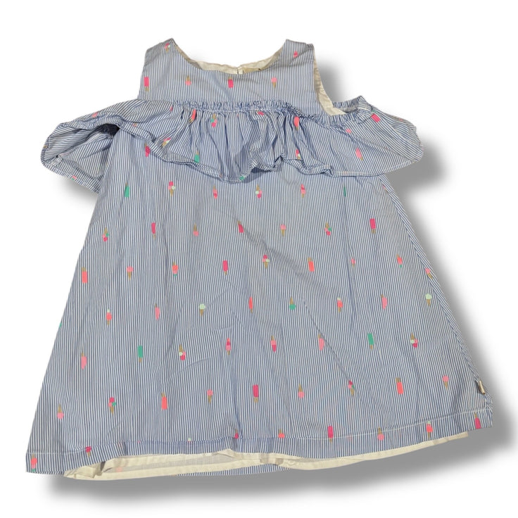 Size 4 Kate Spade light blue/white striped cold-shoulder dress w/ ice cream cones Default Title / 4 / Girl
