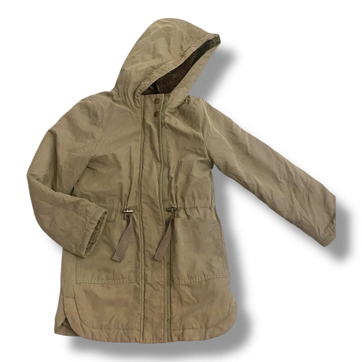 Size 6 Copper Key olive green jacket with brown sherpa lining Default Title / 6 / Girl