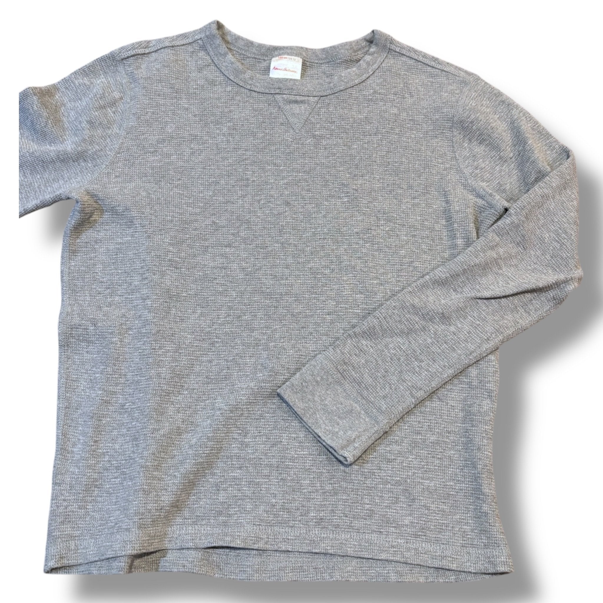 Size 12 Hanna Andersson gray waffle knit long-sleeve Default Title / 12 / Boy