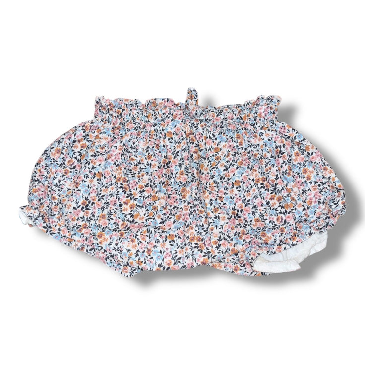 Size 24 month Buho pink/blue/tan floral bloomers w/ bow Default Title / 2 / Girl