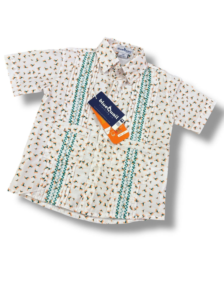 Size 12 month Blue Quail llama pattern short sleeve button up shirt- NWT Default Title / 12 / -