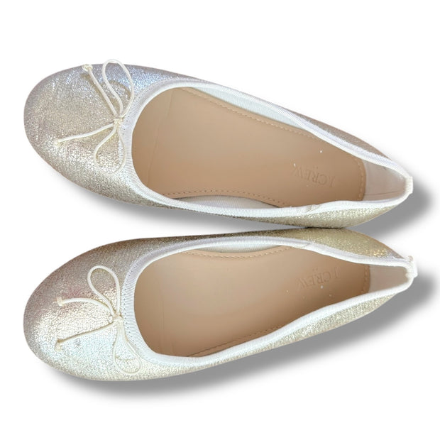Size 3 Crewcuts gold sparkle ballerina flats Default Title / 3 / Girl